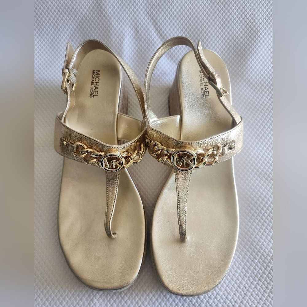 Michael Kors Gold Chain Sandals